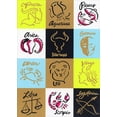 thumbnail image 1 of Designer Greetings Twelve Panels Zodiac Signs Blank Note Card, 1 of 2
