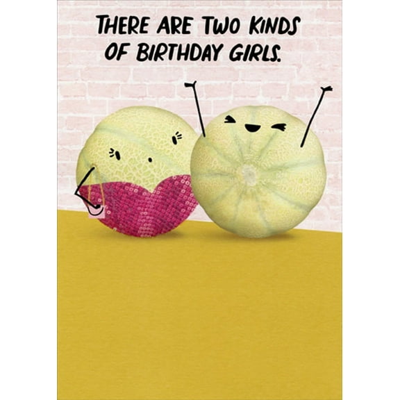 Designer Greetings Two Kinds of Birthday Girls Funny / Humorous Risque Birthday Card