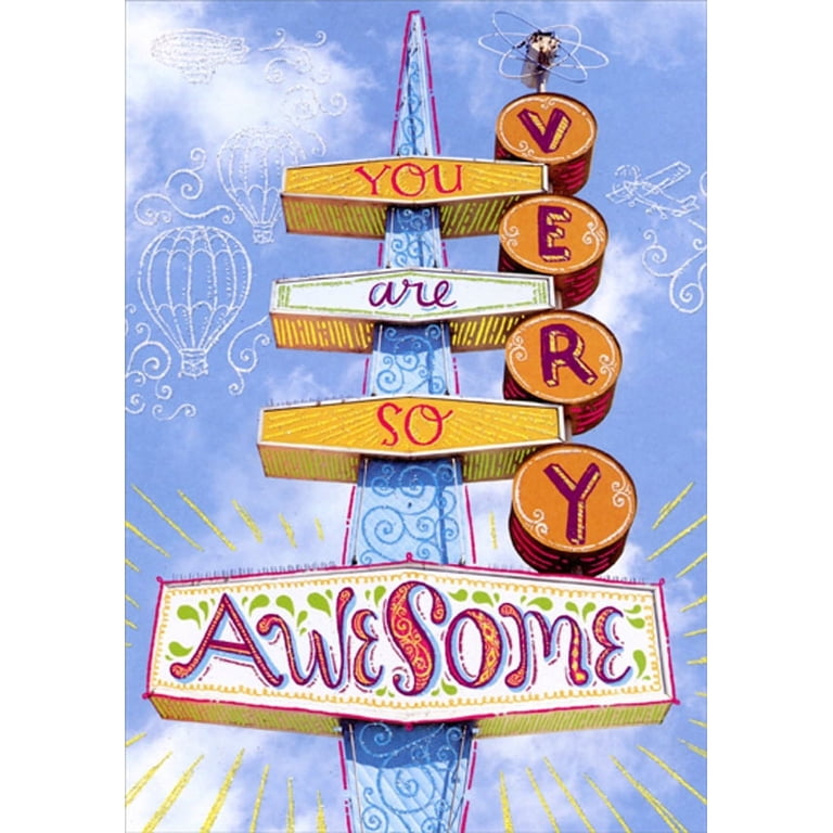 Designer Greetings Very Awesome Sign Achievement Congratulations