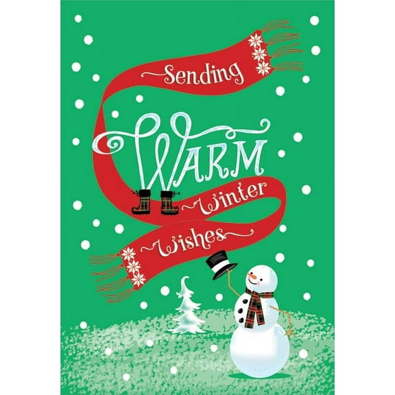 Designer Greetings Warm Winter Wishes Snowman Christmas Card (1 card/1 envelope)