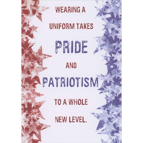 Designer Greetings Wearing a Uniform Takes Pride and Patriotism to a Whole New Level Military Service Thank You Card