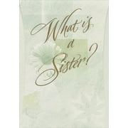 Designer Greetings What Is A Sister? Daisy on Light Green Birthday Card