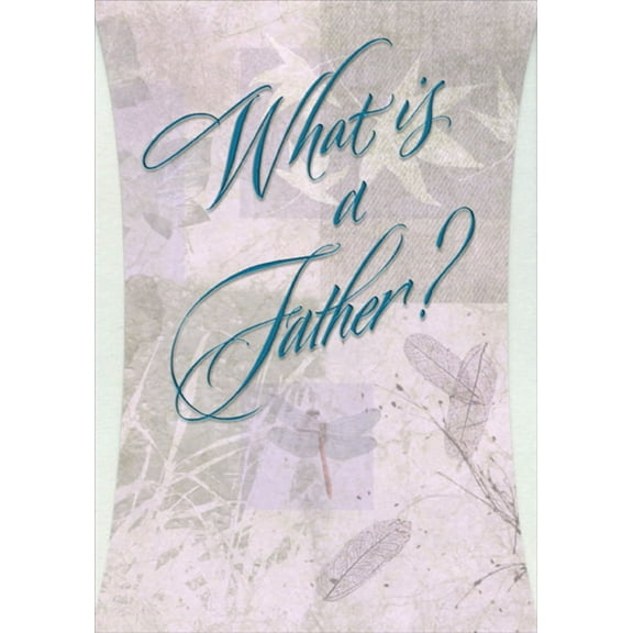 Designer Greetings What is a Father: Light Blue Foil Birthday Card for Father