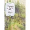 thumbnail image 1 of Designer Greetings White 3D Die Cut Banner, Green Gems and Ribbon Over Forest Scene with Swirling Glitter Patterns Hand Decorated Father's Day Card, 1 of 2