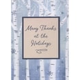 thumbnail image 1 of Designer Greetings White Birch Trees in Blue Forest: Many Thanks at the Holidays Thank You Holiday Card, 1 of 2