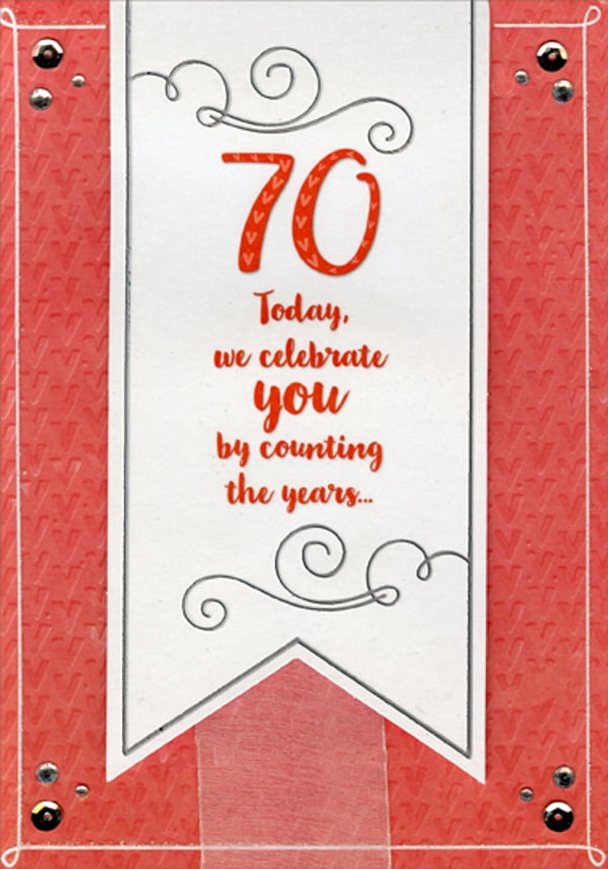 WHITE COTTON CARDS Geburtstagskarte Für Mama – Handgefertigt Zum 70. Geburtstag, 16 X 16 Cm