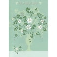 thumbnail image 1 of Designer Greetings White Flowers & Shamrocks in Green Vase St. Patrick's Day Card, 1 of 2