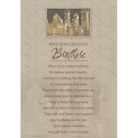 Designer Greetings Why God Created Brothers Religious Birthday Card for Brother