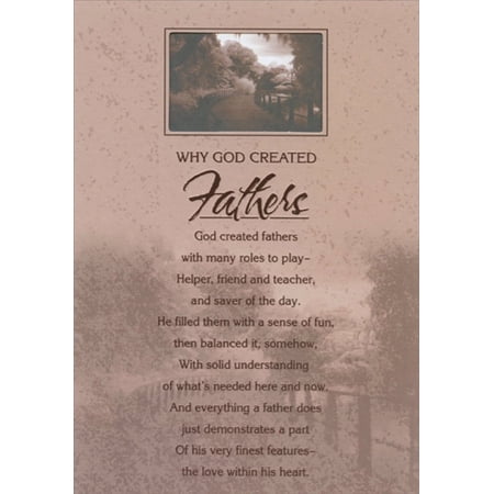 Designer Greetings Why God Created Fathers: Path in Die Cut Window Religious / Inspirational Birthday Card