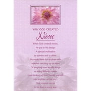 Designer Greetings Why God Created Nieces Religious Birthday Card