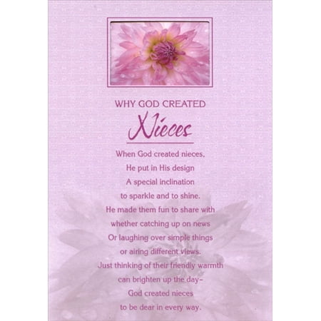 Designer Greetings Why God Created Nieces Religious Birthday Card