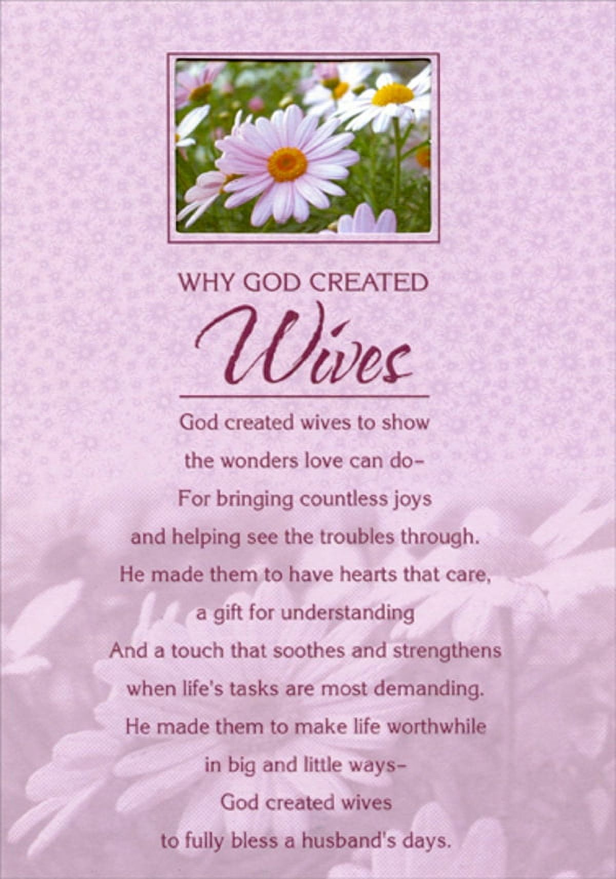 Designer Greetings Why God Created Wives Die Cut Window Religious Birthday Card for Wife - Walmart.com designer-greetings-why-god-created-wives-die-cut-window-religious-birthday-card-for-wife-walmart-com