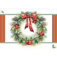 thumbnail image 1 of Designer Greetings Wreath with Polka Dot Bow Christmas Card (1 card/1 envelope), 1 of 2
