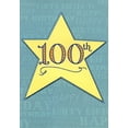 thumbnail image 1 of Designer Greetings Yellow Star on Blue Background Age 100 / 100th Birthday Card, 1 of 2