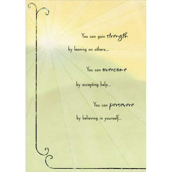 Designer Greetings You Can Gain Strength: Overcome Depression Support Card