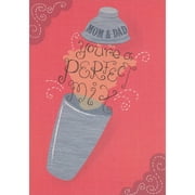 Designer Greetings Youre the Perfect Mix Silver Cocktail Shaker Valentines Day Card for Mom and Dad