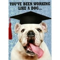 thumbnail image 1 of Designer Greetings You've Been Working Like a Dog: White Dog Wearing Cap Funny / Humorous Graduation Congratulations Card, 1 of 2