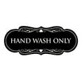 thumbnail image 1 of Designer Hand Wash Only Sign(Black) - Large, 1 of 6