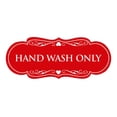 thumbnail image 1 of Designer Hand Wash Only Sign(Red) - Small, 1 of 6