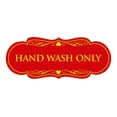 thumbnail image 1 of Designer Hand Wash Only Sign(Red/Yellow) - Medium, 1 of 6