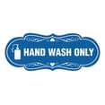 thumbnail image 1 of Designer Hand Wash Only (Soap) Sign (Blue) - Large, 1 of 5