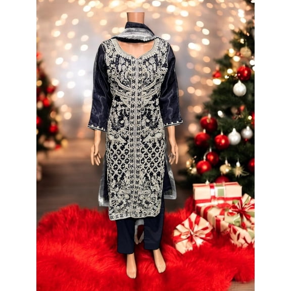 Designer Handwork Designer Salwar Kameez Ensemble,Cultural Wear for Women, 08