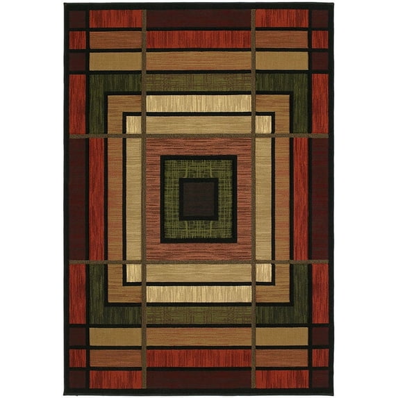 Designer Home Angles Area Rug 510-25029 Ambience Terracotta Panels ...