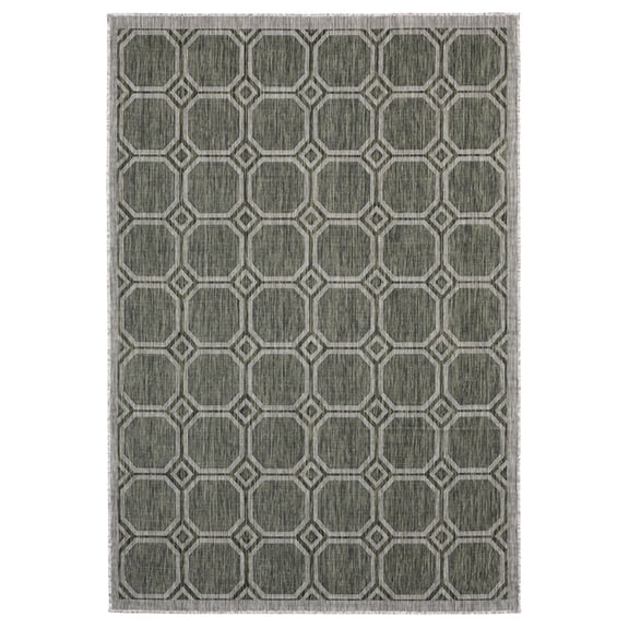 Designer Home Brooklyn Indoor/Outdoor Area Rug 3900 10645 Balos Green 5' 2" x 7' 6" Rectangle