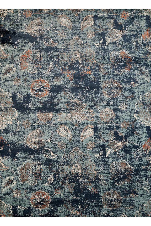 Delos Area Rug 3001-00160 Via Vicosa Blue Rings Paisley 5' 3" x 7' 2" Rectangle