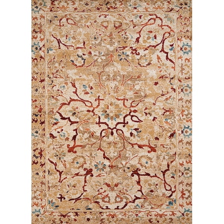 Designer Home Delos Area Rug 3001-00394 Villa Bella Taupe Faded Distressed 1'10" x 7'2" Rectangle
