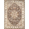 thumbnail image 1 of Designer Home Delos Area Rug 3001-00494 Ponte Vecchio Taupe Bordered Vines 1' 10" x 3' Rectangle, 1 of 3