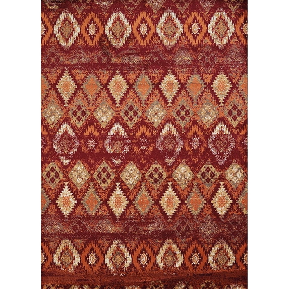 Designer Home Delos Area Rug 3001-00536 San Paula Crimson 1' 10" x 3' Rectangle