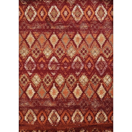 Designer Home Delos Area Rug 3001-00536 San Paula Crimson 1'10" x 7'2" Rectangle