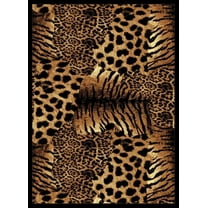 Designer Home Epoch Area Rug 910-05550 Painted Skins Black 5' 3" x 7' 2" Rectangle
