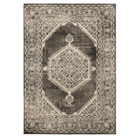 Designer Home Livonia Area Rug 3801 30354 Malek Walnut Diamonds Bulbs 7' 10" x 10' 6" Rectangle