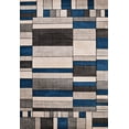 thumbnail image 1 of Designer Home Ourve Area Rug 702 33761 Echelon Denim Blue Rows Blocks 2' 7" x  4' 2" Rectangle, 1 of 2