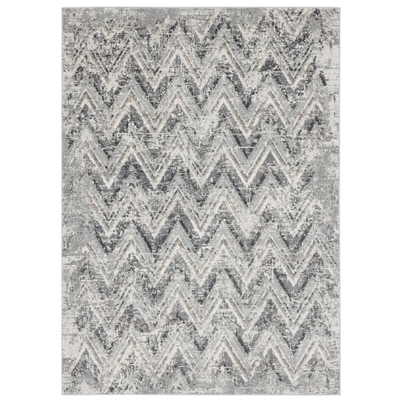 Designer Home Outback Area Rug 4540 20076 Gemology Onyx Rows Chevrons 2' 7" x 7' 4" Rectangle