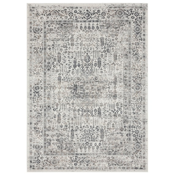Designer Home Outback Area Rug 4540 20572 Nixon Grey Shaded Lined 2' 7" x 7' 4" Rectangle