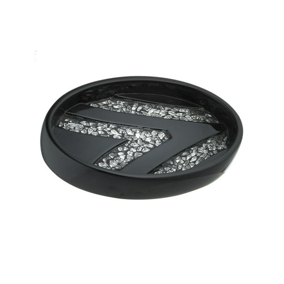Designer Home Premium Premium Decorative Countertop Ensemble Bath Accessories Set (Soap Dish, Black)