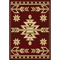 thumbnail image 1 of Designer Home Regal Area Rug 750-00130 Teton Red Arrows Diamonds 5' 3" x 7' 2" Rectangle, 1 of 4