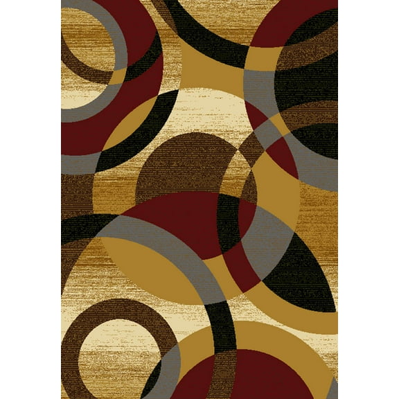 Designer Home Regal Area Rug 750-00918 Ricochet Gold Hoops Loops 1' 10" x 2' 8" Rectangle