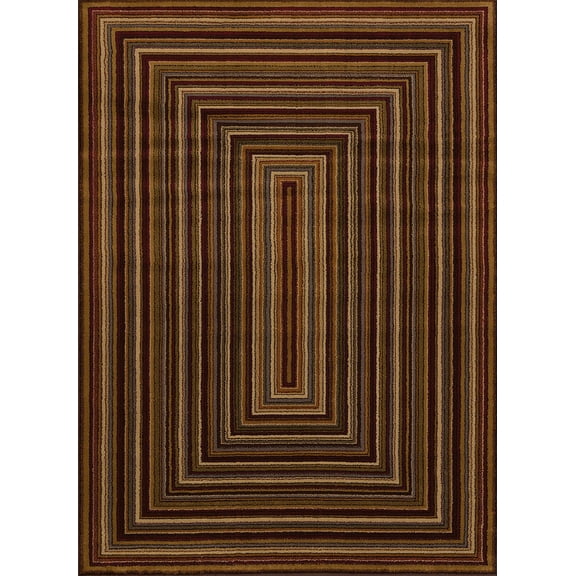 Designer Home Regal Area Rug 750-03075 Chapelle Multi Lines Boxes 1' 10" x 2' 8" Rectangle