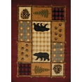 thumbnail image 1 of Designer Home Regal Area Rug 750-05775 Lodge Mosaic Multi Bordered Acorns 5' 3" x 7' 2" Rectangle, 1 of 1