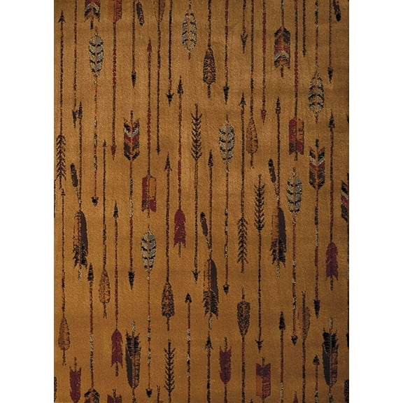 Designer Home Regal Area Rug 750-06317 Quilted Arrow Natural Arrows Striped 5' 3" x 7' 2" Rectangle