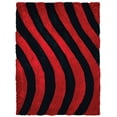 thumbnail image 1 of Designer Home Revolution Shag Area Rug 2100 21630 Streamer Red Rows Waves 7' 10" x 10' 6" Rectangle, 1 of 2