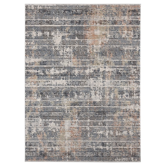 Designer Home Suave Area Rug 2620 31075 River Ivory Worn Scratches 12' 6" x 15' Rectangle