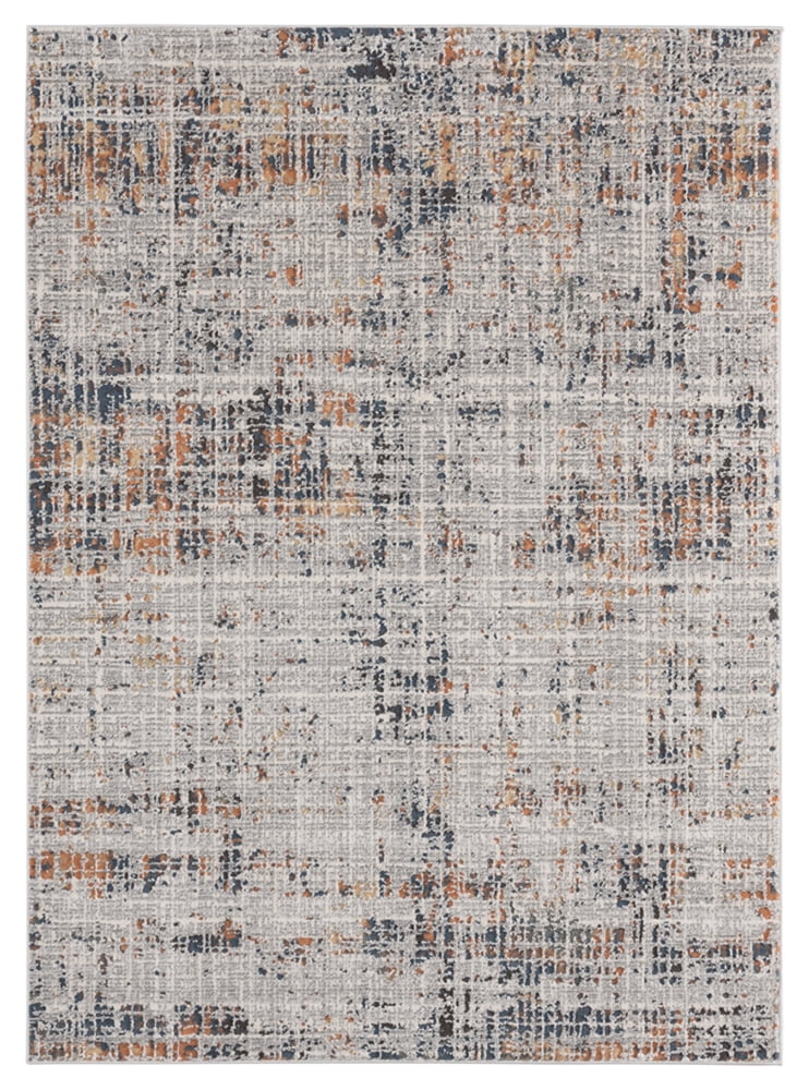 Allure Livia Blue Rectangular Synthetic Area Rug 2' x 3'