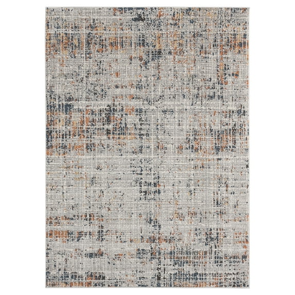 Designer Home Suave Area Rug 2620 36075 Livia Blue Scratched Distressed 9' 10" x 13' 2" Rectangle