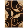 thumbnail image 1 of Designer Home Swan Area Rug 2050 10350 Riley Brown Rings Loops 2' 7" x  4' 2" Rectangle, 1 of 2