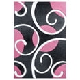thumbnail image 1 of Designer Home Swan Area Rug 2050 10386 Riley Pink Curls Loops 7' 10 x 7' 10" Round, 1 of 2